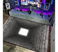 xueneige Felpudo con ilusión óptica Felpudo de Entrada con Efecto estereoscópico Impreso en 3D Antideslizante Divertido Tapete de Gran tamaño