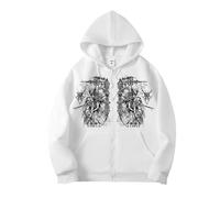 xueneige Sudadera con Capucha y Cremallera de Estilo gótico Sudadera con Capucha y Estampado gráfico Y2K para Hombre y Mujer Chaqueta Deportiva Holgada de Estilo Casual Ropa Punk Grunge