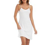 Xuepelit Camisón Señoras Sexy Encaje Verano Camisón para Mujeres Camisones Camisones de algodón