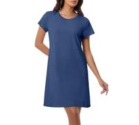 Xuepelit Camisones de Mujer Verano Manga Corta Algodón Camison Mujer Verano Camisón Señora Mayor
