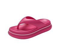 XUEQIZHENG Zapatos de ducha, Chanclas de playa de verano con suela gruesa: cómodas zapatillas de EVA for mujer y hombre(Rosered,39 EU)