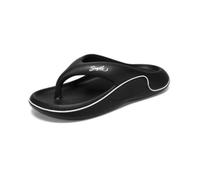 XUEQIZHENG Zapatos de ducha, Chanclas de playa for hombre: sandalias casuales de verano for exteriores y playa(Black,40 EU)
