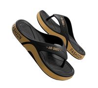 XUEQIZHENG Zapatos de ducha, Chanclas de suela gruesa for hombre: sandalias deportivas for exteriores e informales(Black,38 EU)