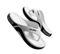 XUEQIZHENG Zapatos de ducha, Chanclas de suela gruesa for hombre: sandalias deportivas for exteriores e informales(White,45 EU)