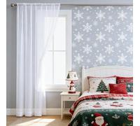 XUEQXUE Cortinas Salon Translucidas 146 x 110 cm Decorativos Suaves, Translúcida, Monocolor, Moderna Cortinas Translúcidas Salón para Ventanas Habitación Dormitorio Sala de Estar, Blanco