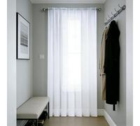 XUEQXUE Visillos Salón 200 x 120 cm Decorativos Suaves, Translúcida, Monocolor, Moderna Cortinas Dormitorio Matrimonio para Sala Cuarto Dormitorio Comedor Cocina Salón, Blanco