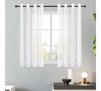 XUEXIAOH Cortinas Salon 440 x 175 cm con Ojales Cortina Corta Aislantes Frio y Calor para Dormitorio Juvenil Lindas Cortinas de Casa Comedor, Blanco