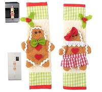 XUEYEGONGJI Cubierta de manija de la puerta del refrigerador de 2 piezas decoración de la cocina de Navidad del refrigerador navideño.
