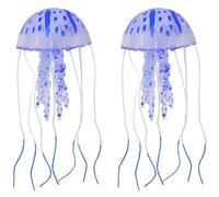 XUEYEGONGJI Decoraciones de los Cuentos de Pescado de Medusas, Decoraciones de Peces de 2 Piezas, decoración de Medusas de simulación, Adorno de Silicona para Acuario