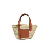 XUEZHEN Mujeres Tejido De Paja, Bolso Paja Mujer Bolsa de Playa Bolsas de Paja Mujeres de Verano Viajes Canasta de Palma Tote Capital(Small Brown)