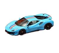 XUFQRAN Exposición en Miniatura Ferrari Novitec 488 Pista Modelo Coleccionable A Escala 1:64 con Adornos Estáticos. Colección de réplicas