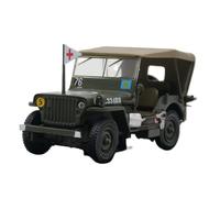 XUFQRAN Exposición en Miniatura Jeep MB Normandy De 1944 Modelo Coche Fundido A Presión Escala 1:43 Kit Coleccionable Adornos Estáticos para Aficionados Colección de réplicas