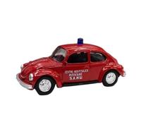 XUFQRAN Exposición en Miniatura Kit De Colección Coches Policía Volkswagen Beetle 1303 A Escala 1:64 Modelo Fundición A Presión Adornos Estáticos Colección de réplicas