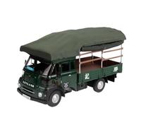 XUFQRAN Exposición en Miniatura Kit De Modelo Coche Aleación Camioneta Verde Hong Kong A Escala 1:24 Colección Adornos Estáticos Colección de réplicas