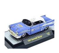 XUFQRAN Exposición en Miniatura Kit De Modelo Coche Aleación Fundido A Presión Chevrolet Belair 1957 Escala 1:64 Adornos Colección Estáticos Colección de réplicas