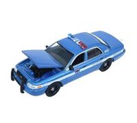 XUFQRAN Exposición en Miniatura Kit De Modelo Coche Policía Ford Crown Escala 1:64 Aleación Fundida A Presión Colección Adornos Estáticos Colección de réplicas