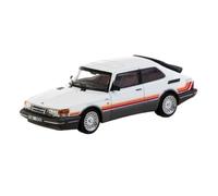 XUFQRAN Exposición en Miniatura Maqueta A Escala 1:64 del Saab 900 Turbo De Aleación Blanca Kit Fundición A Presión Adorno Colección Estático Colección de réplicas