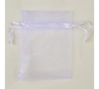 XUFXEUT 100 unids/Lote 5x7cm Bolsas de Organza para Embalaje de joyería 24 Colores para selección Ajuste Regalo de Boda Caramelo pequeña Bolsa al por Mayor-1 Blanco, 5x7cm