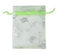 XUFXEUT 50 unids/Lote Bolsa de Organza con cordón para joyería Luna Estrella Regalos Bolsas para Boda Navidad Fiesta Dulces joyería Embalaje-Verde Claro, 9x12 cm