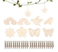 xuhaggeo 24 unidades de manualidades para cumpleaños infantiles, manualidades para niños a partir de 4 años, página para colorear mariposas, flores arco iris y pájaros, pizarra de madera, página para