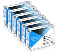 Xuhal Marco acrílico para tarjetas de visita de 2.5 x 3.5 pulgadas, marcos magnéticos transparentes de doble cara, 20 mm de grosor, tamaño cartera, soporte de exhibición para decoración del hogar y la