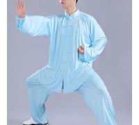 XUHCLY Uniforme Tradicional de Tai Chi para Mujer Hombre Adultos Pantalones de Karate Mezcla de Seda Ligero Traje de Wu shu Chino de Kung Fu Uniforme(Size:M,Color:E)