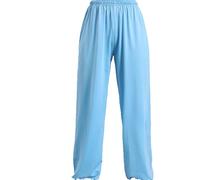 XUHCLY Uniforme Tradicional de Tai Chi para Mujer Hombre Adultos Pantalones de Karate Mezcla de Seda Ligero Traje de Wu shu Chino de Kung Fu Uniforme(Size:M,Color:J)