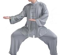 XUHCLY Uniforme Tradicional de Tai Chi para Mujer Hombre Adultos Pantalones de Karate Mezcla de Seda Ligero Traje de Wu shu Chino de Kung Fu Uniforme(Size:M,Color:D)