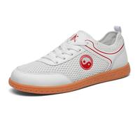 XUHCLY Zapatos de Artes Marciales,Zapatos de Boxeo Kung Fu para Hombres Mujeres Zapatos Entrenamiento Karate Taekwondo,Zapatos Entrenamiento de Tai Chi Wu shu(Size:37(23.5cm),Color:Blanco)