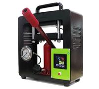 XUHONGYA Máquina de presión hidráulica de 10 toneladas - Prensa Manual portátil 600W con Dos Placas Calientes 6,1x11,9 cm, Controlador LCD de Temporizador for extracción de Aceite