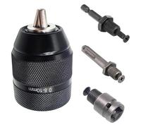 XUHXX Mandril de taladro metálico sin llave roscado 0,8-10 mm y 2-13, adaptador agarre rápido, vástagos cuadrados hexagonales SDS, destornillador impacto, mandriles for grifo