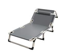 XUJUAN-0227 Cama Plegable Cama Plegable Individual for Uso doméstico, for Oficina, for Adultos, for marchar, pequeña, for Exteriores, con sillón(Grey,Grande)