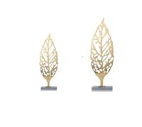 XUJUAN-0227 Escultura Feng Shui Adornos de Hojas Metal Ligeros y lujosos, Modernos Sencillos, for Decorar el vestíbulo la Sala Estar