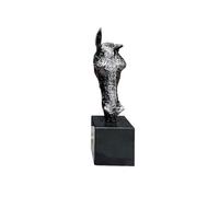 XUJUAN-0227 Escultura Feng Shui Estatua Abstracta del Arte Moderno de la Escultura Cabeza Caballo con Base mármol for decoración casera(Bronze)