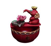 XUJUAN-0227 Fuente de Mesa Escultura de Elefante, Fuente de Escritorio, Sistema de Agua Interior, Paisaje, Adornos de Agua circulante, paisajismo de Escritorio Decoración de Regalo(Red)