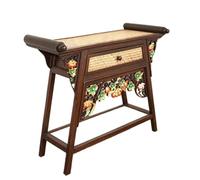 XUJUAN-0227 Mesa de Altar China Mesa Consola de Madera Maciza Nicho Altar Pintada a Mano(Grande)