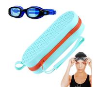 Xujuika Estuche para Gafas de Natación | Estuche Protector - con Agujero de Drenaje Cremallera Impermeable Almacenamiento Portátil para Mujeres Hombres Deportes Acuáticos