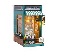 Xujuika Kit de rincón de Libros, Kit de casa en Miniatura, rincón de decoración Creativa Iluminado para Sala de Estar, Lugar de Trabajo, Escritorio, estantería, Espacio de Estudio, jardín de