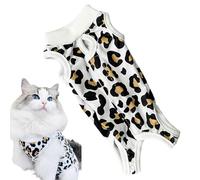 Xujuika Traje de esterilización para gatos hembra, traje antilamido para mascotas, collar transpirable, traje alternativo para gatos, para perros pequeños, protección de heridas abdominales