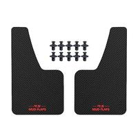 XUKEY 2 Guardabarros universales Negros para Coche, SUV, Furgoneta, Hatchback, UTV, ATV, Guardabarros Delantero y Trasero, Guardabarros con herrajes de 14.17 x 8.27 Pulgadas (Logotipo de R.S MUD)