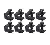 XUKEY Juego de 8 protectores universales contra salpicaduras para coche, color negro, abrazaderas en forma de U C, pernos sin perforación, aletas de barro para coche con brida de guardabarros