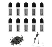 XUKZIMA 10 Estuches de Minas para Compás 2B, Recambios de Grafito Resistente y Trazo Oscuro para Dibujo Técnico, Geometría y Uso Escolar, Compatibilidad Universal