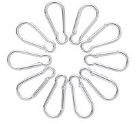 XUKZIMA 10 piezas Mosquetones Durable con Gancho de Mosquetón, Mosquetón Pequeño Aluminio, Mini Mosqueton para Mochila, Cinturón, Correa de Perro, Camping, Senderismo, Pesca