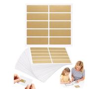 XUKZIMA 300 Pegatinas Rasca y Gana Dorado 48x15mm, Etiquetas Autoadhesivas de Papel Rectangulares para Rascar, Ideal para Crear Tarjetas de Bodas, Sorpresas y Cupones