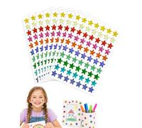 XUKZIMA 700 Pegatinas de Estrellas Brillantes, Gomets Infantiles de Papel en 10 Colores, Adhesivos de Recompensa para Niños y Profesores, Ideal para Aula, Scrapbooking y Manualidades