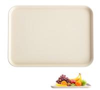 XUKZIMA Bandeja de Plástico Duro, No Deslizante, Rectangular para Servir Comida Rápida, Ideal para Desayuno y Pequeñas Bandejas de Plastico