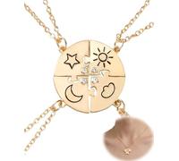 XUKZIMA Collar de Amistad Corazones Puzzle de Metal, Set de 4 para 4 Mejores Amigas BFF, Regalo Duradero y Simbólico para Niñas y Adolescentes, Ideal para Cumpleaños y Navidad.