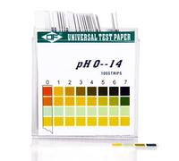 XUKZIMA Kit de tiras de prueba, 100 reactivas pH y orina para la medición de la acidez corporal, aplicación universal (pH 0-14), prueba para saliva, jabón, líquidos, agua, laboratorio, y pH piscina