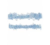 XUKZIMA Liga Novia 2 Piezas Azul, Diseño Clásico Elegante con Fijación Segura Antideslizante, Regalo Novia y Accesorio de Boda para Tradición Algo Azul