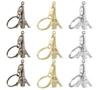 XUKZIMA Llavero retro con diseño de la Torre Eiffel, 9 unidades, ideal como souvenir y regalo